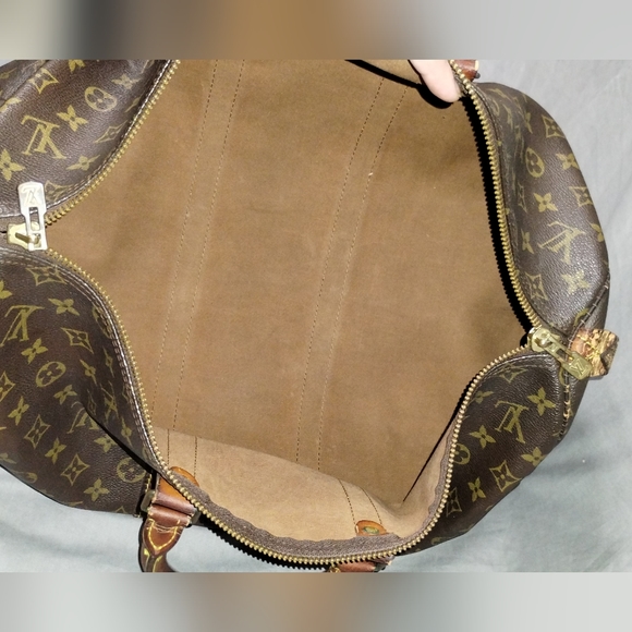 LOUIS VUITTON BROWN MONOGRAM LV BOSTON BAG SATCHEL LARGE BAG ~AUTHENTIC - Picture 15 of 16